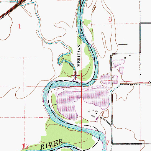 Topographic Map of Lambs Creek, IN
