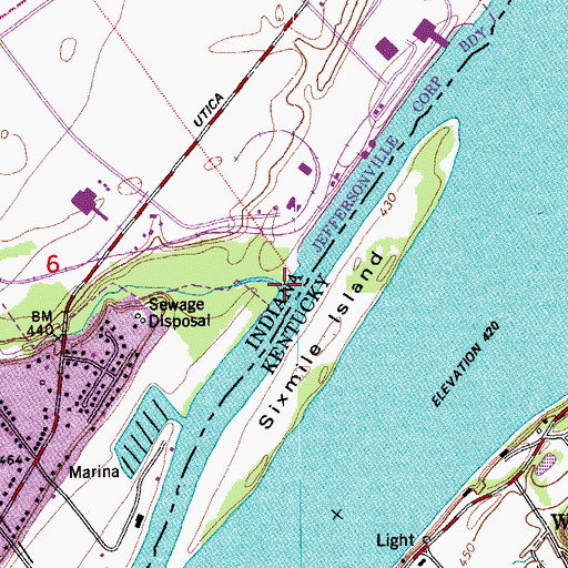 Topographic Map of Lancassange Creek, IN