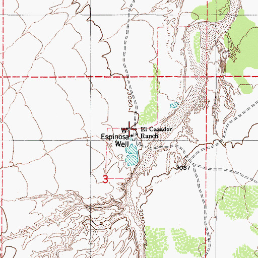 Topographic Map of El Cazador Ranch, AZ