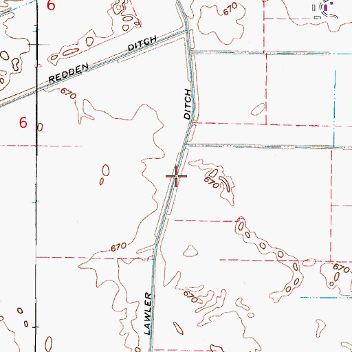 Topographic Map of Lawler Ditch, IN