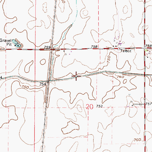 Topographic Map of Leuck Ditch, IN