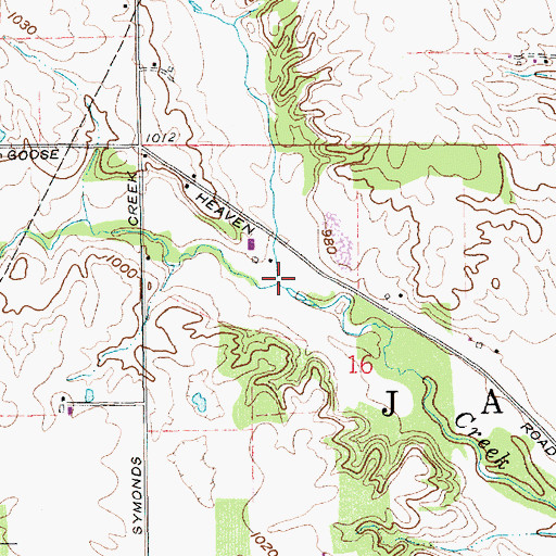 Topographic Map of Lick Branch, IN