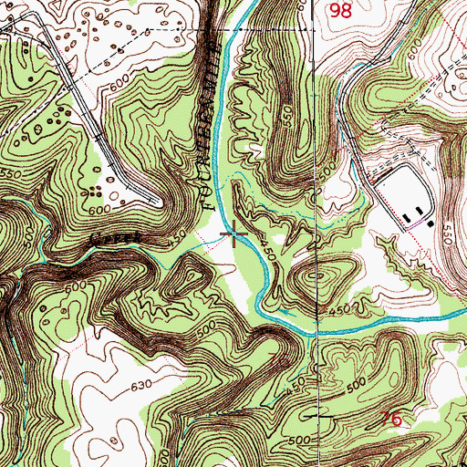 Topographic Map of Lick Creek, IN