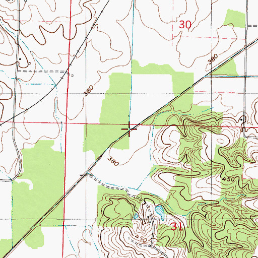 Topographic Map of Lick Creek, IN