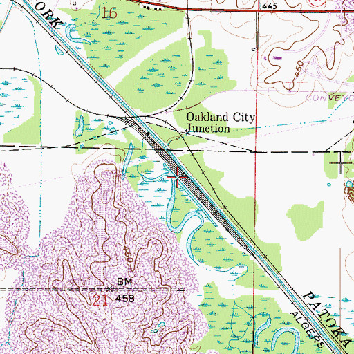 Topographic Map of Lick Creek, IN
