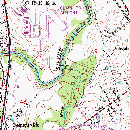 Topographic Map of Lick Run, IN