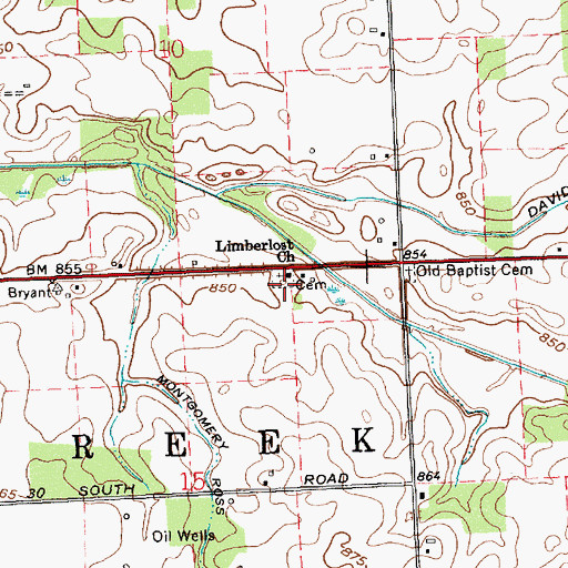 Topographic Map of Limberlost Church, IN