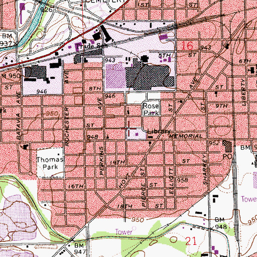 Topographic Map of Lincoln School, IN