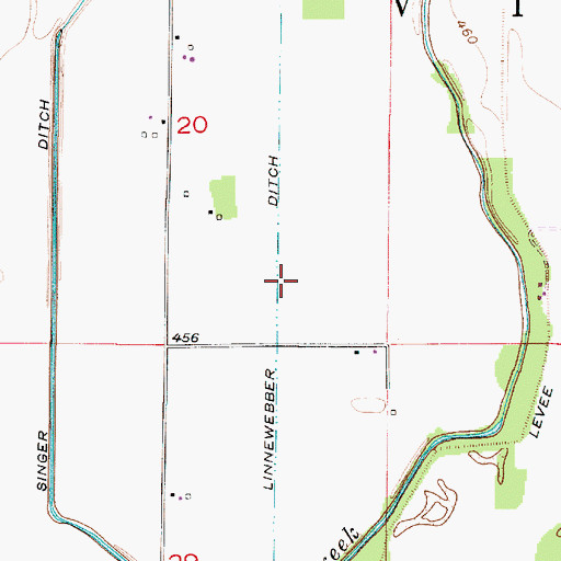 Topographic Map of Linnewebber Ditch, IN