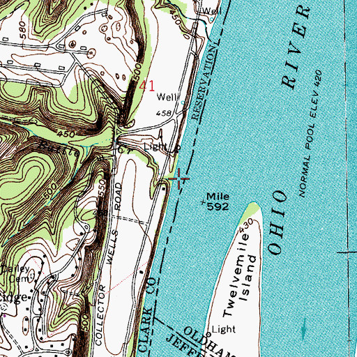 Topographic Map of Little Battle Creek, IN