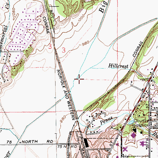 Topographic Map of Little Blue River, IN