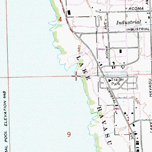 Topographic Map of El Dorado Wash, AZ