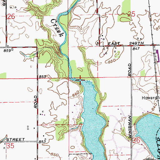 Topographic Map of Little Cicero Creek, IN