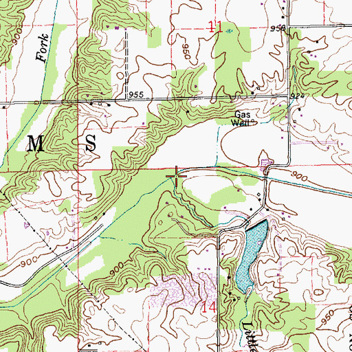 Topographic Map of Little Creek, IN