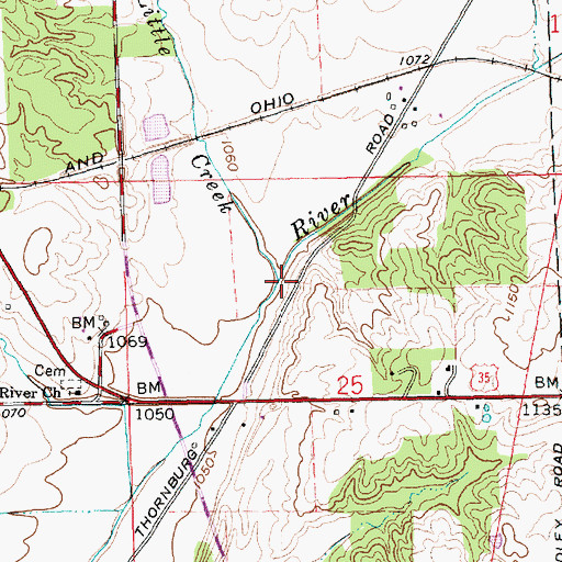 Topographic Map of Little Creek, IN