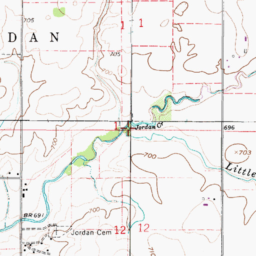 Topographic Map of Little Creek, IN