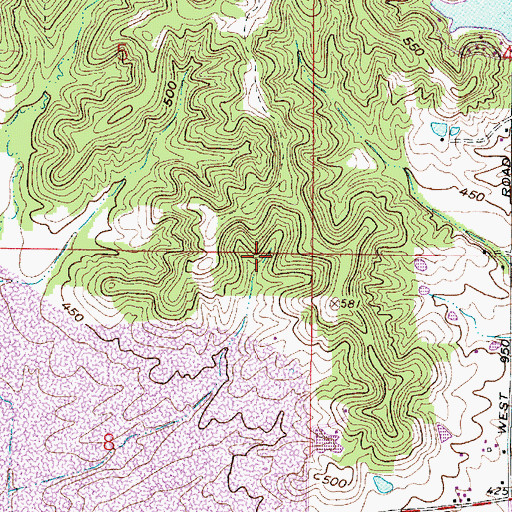 Topographic Map of Little Ditney Hill, IN