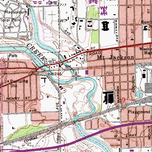 Topographic Map of Little Eagle Creek, IN