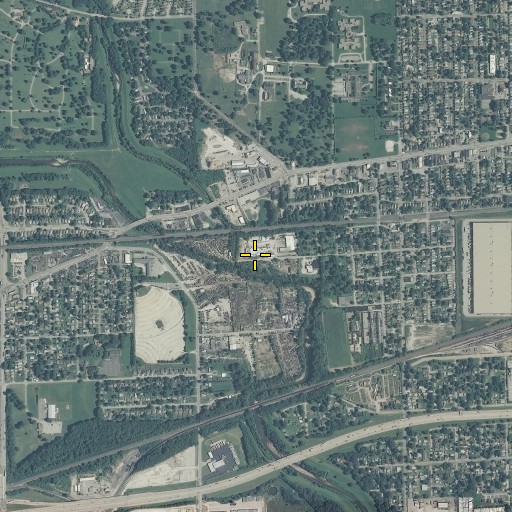 Aerial/Satellite Image of Little Eagle Creek, IN