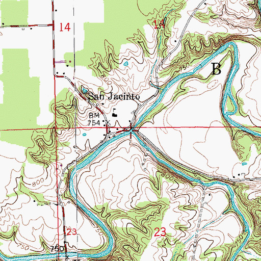 Topographic Map of Little Graham Creek, IN