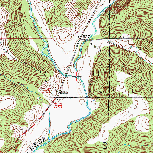 Topographic Map of Little Indian Creek, IN