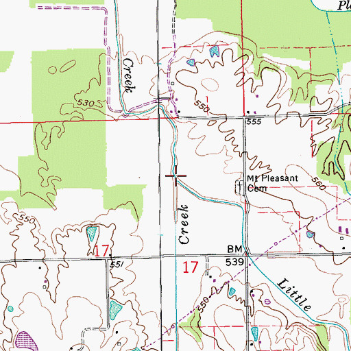 Topographic Map of Little Joe Creek, IN