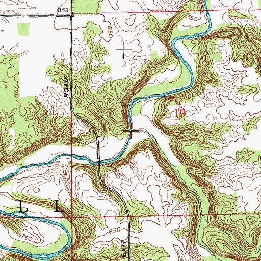 Topographic Map of Little Otter Fork, IN