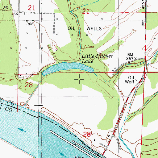 Topographic Map of Little Pitcher Lake, IN