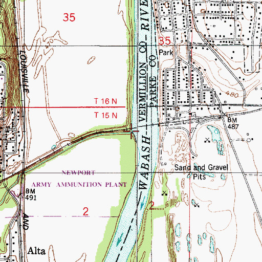 Topographic Map of Little Raccoon Creek, IN