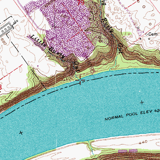 Topographic Map of Little Rusty Gut, IN