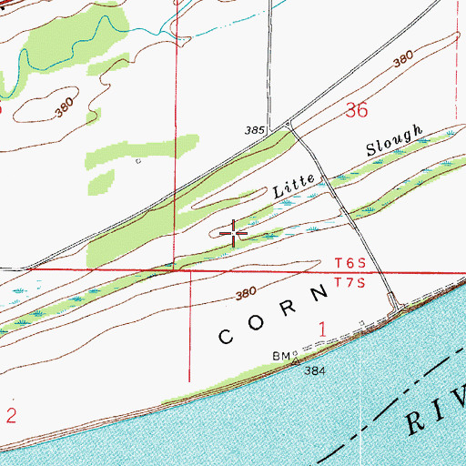 Topographic Map of Little Slough, IN