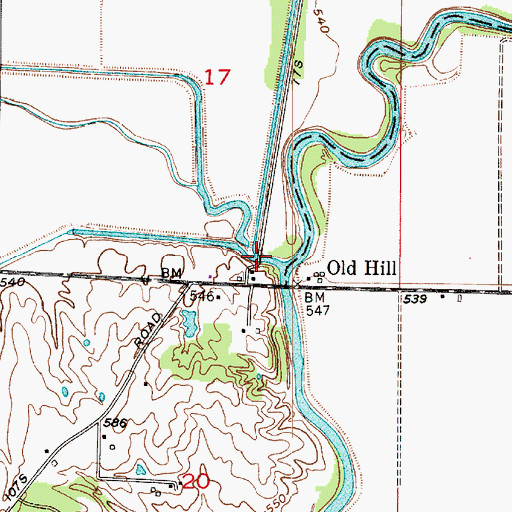 Topographic Map of Little Slough, IN