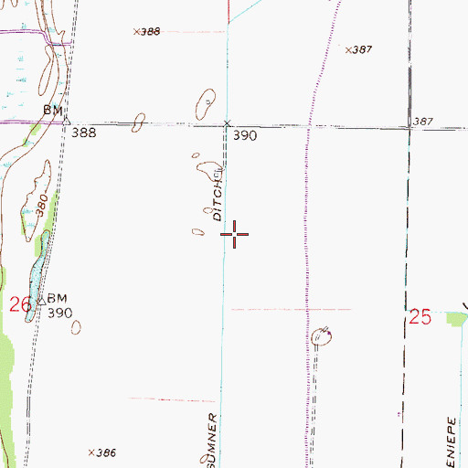 Topographic Map of Little Sumner Ditch, IN