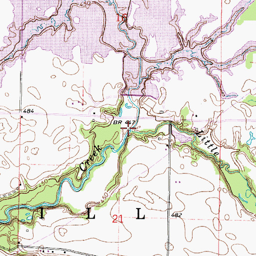 Topographic Map of Little Turtle Creek, IN
