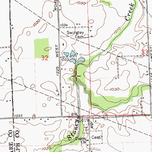 Topographic Map of Little White River, IN