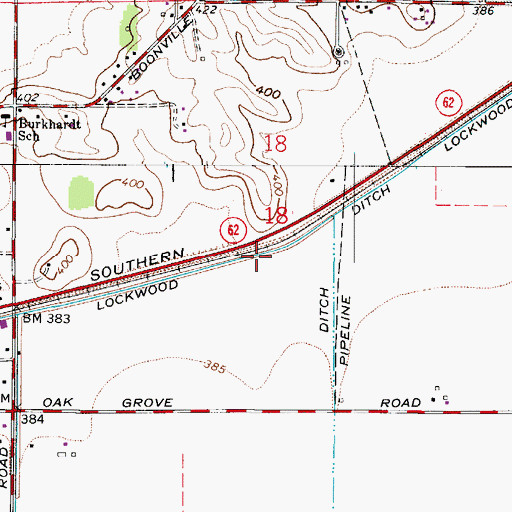 Topographic Map of Lockwood Ditch, IN