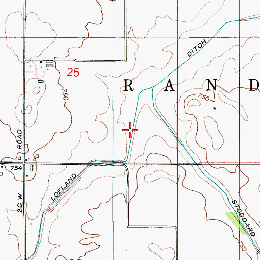 Topographic Map of Lofland Ditch, IN