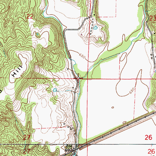 Topographic Map of Long Branch, IN
