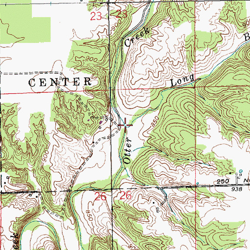 Topographic Map of Long Branch, IN