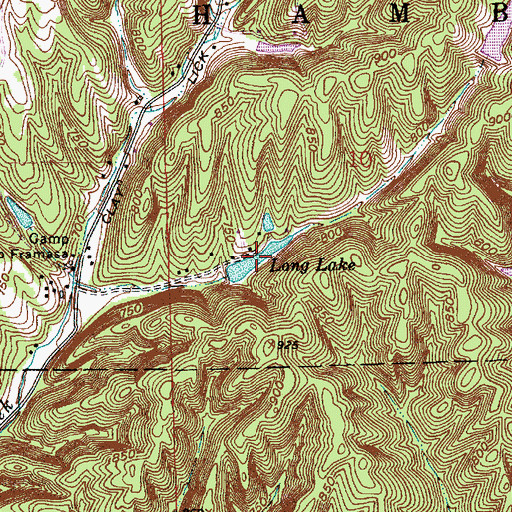 Topographic Map of Long Lake, IN