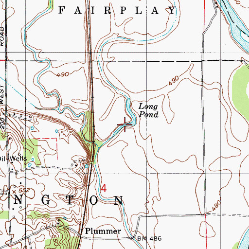 Topographic Map of Long Pond, IN