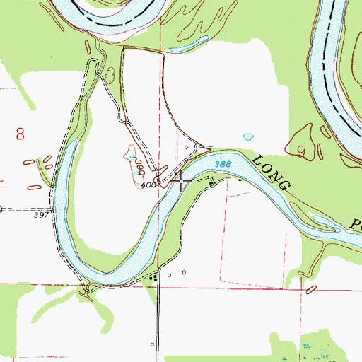 Topographic Map of Long Pond, IN