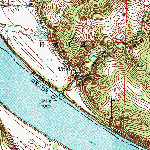 Topographic Map of Lopp Hollow, IN