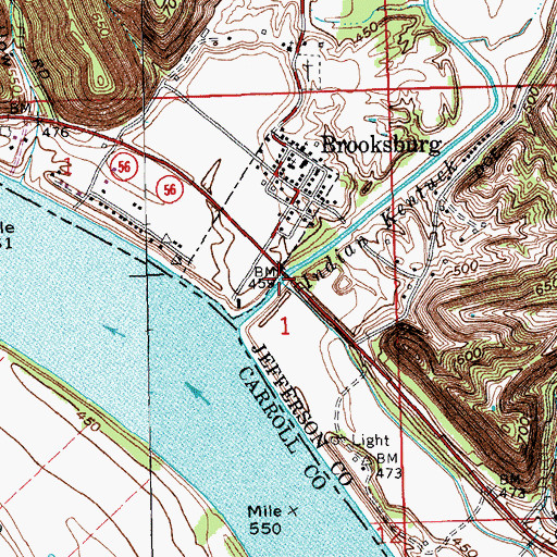 Topographic Map of Lost Fork Creek, IN