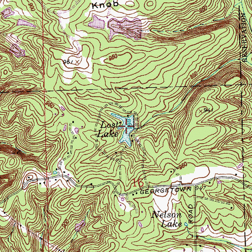 Topographic Map of Lost Lake, IN