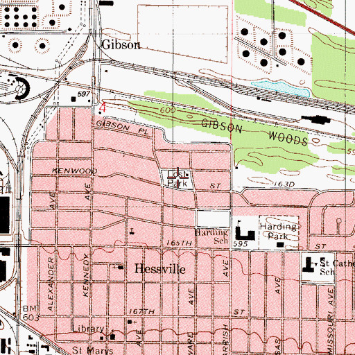 Topographic Map of Lost Park, IN