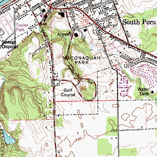 Topographic Map of Maconaquah Park, IN