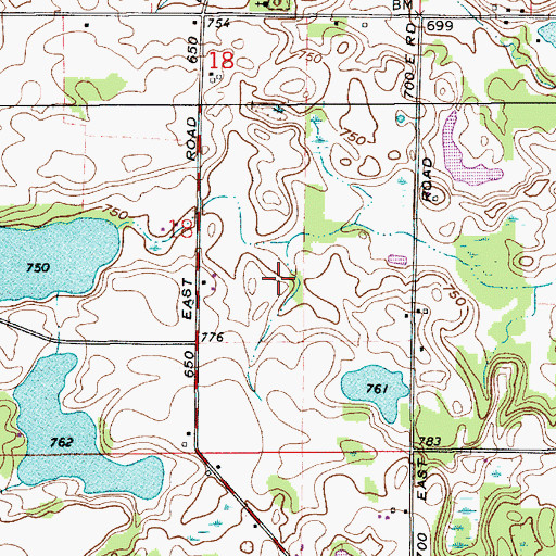 Topographic Map of Maple Grove Church, IN