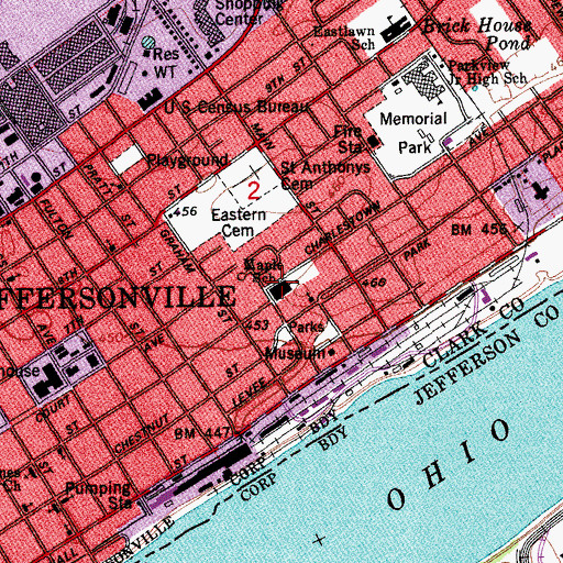 Topographic Map of Maple Elementary School, IN