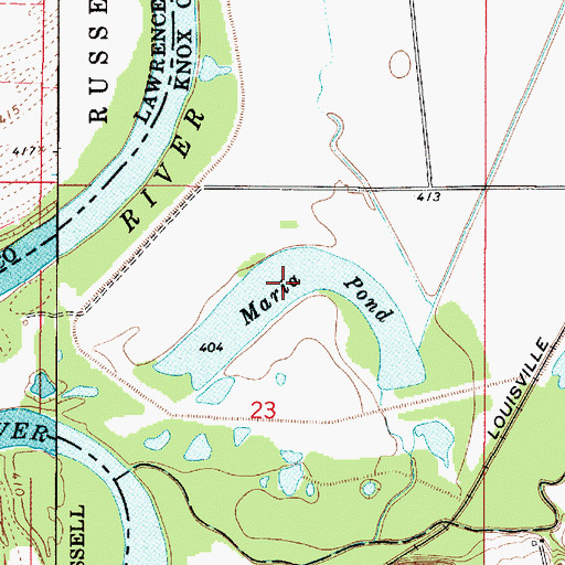 Topographic Map of Maria Pond, IN